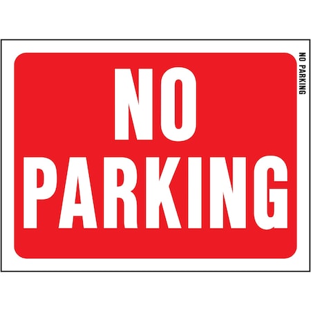Hy-Ko No Parking Sign 8.5" x 12", 10PK A20609